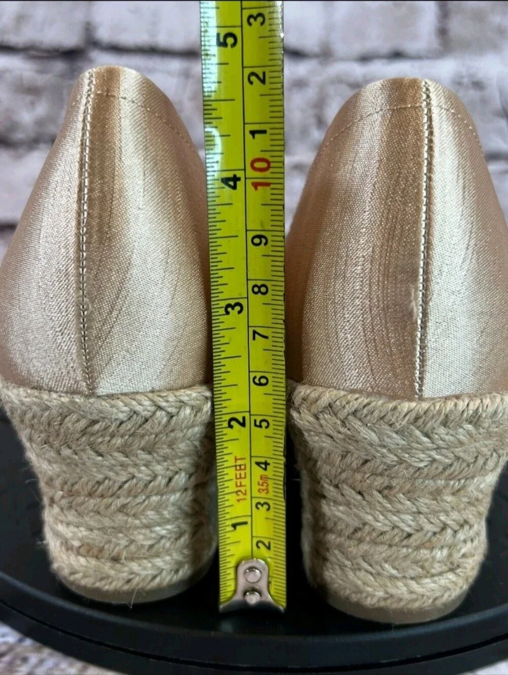 NWT Easy Street Jasper Thai Silk Peep Toe Espadrille Wedge Shoes Sz 11 Extra Wid